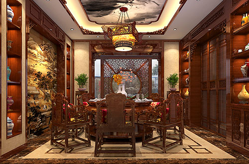 宝山温馨雅致的古典中式家庭装修设计效果图