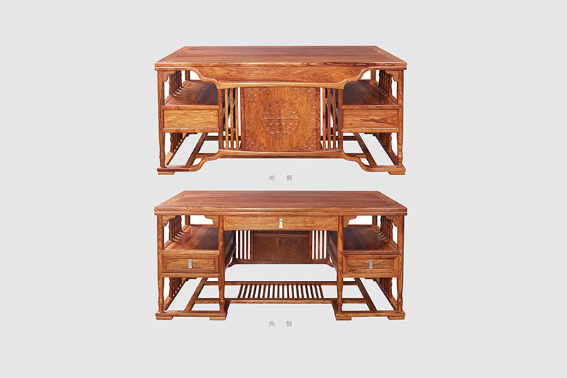 宝山中式家居装饰书房桌椅组合家具效果图